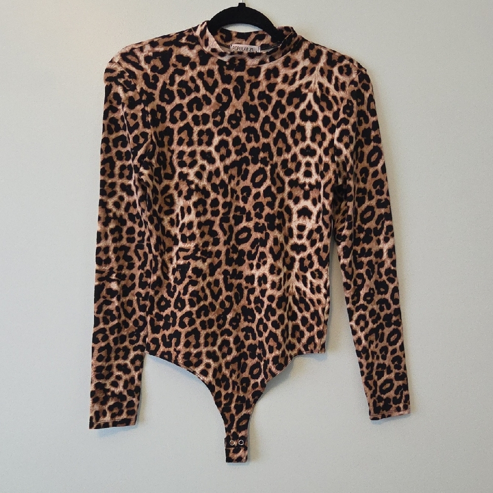 Leopard Mockneck Bodysuit
